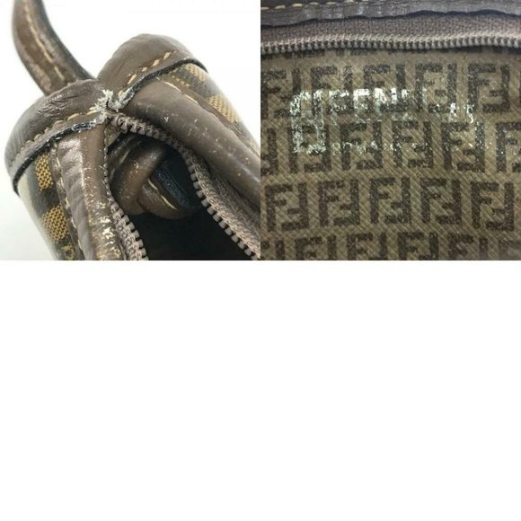 Authentic FENDI FF Zucca pattern Pochette Cross body Shoulder Bag Vinyl x Leathe - Picture 11 of 11